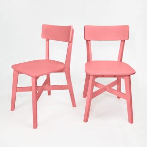 Conjunto 2 Cadeiras Botões Rosa!