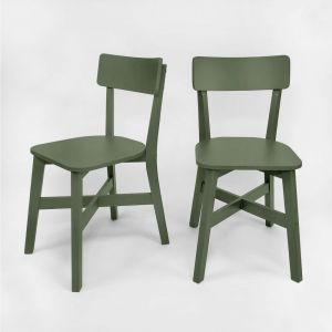Conjunto 2 Cadeiras Botões Verde!