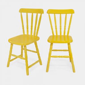 Conjunto 2 Cadeiras Brasileiras Amarela!