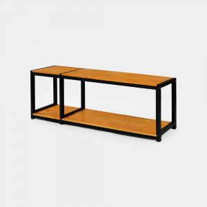 Rack de TV Slim Loft Mel e Preto!